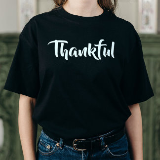 T-shirt Remerciements Moderne Minimale Noir Thanksgiving H