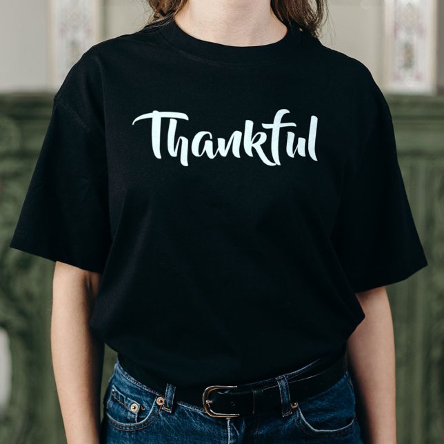 T-shirt Remerciements Moderne Minimale Noir Thanksgiving H (Créateur téléchargé)