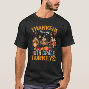 T-shirt Remerciements Pour Mes Dindons De 10E Année Thanks