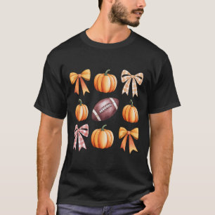 T-shirt Remerciements Retro Coquette Bow Citrouille de foo