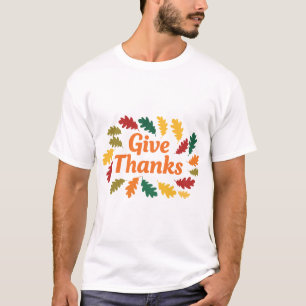 T-shirt Remerciez Design de feuilles d'automne