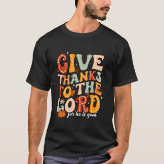 T-shirt Remerciez Le Seigneur Jésus Chrétien Automne Tha