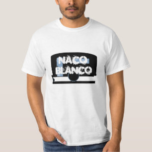 T-shirt Remorque de voyage de camp de ~ de Naco Blanco de