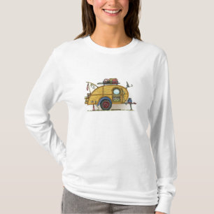 T-shirt Remorque vintage mignonne de voyage de campeur de