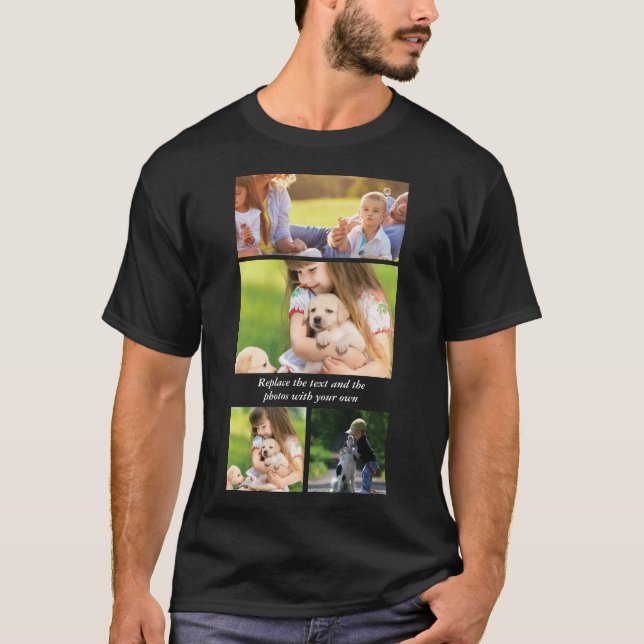 T-shirt Remplacez le texte et les photos par vos propres é (Devant)