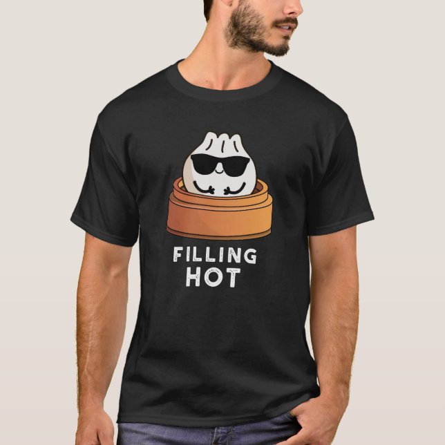 T-shirt Remplissage Hot Funny Dumpling Pun Dark BG (Devant)