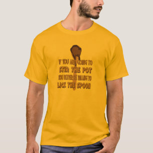 T-shirt Remuez le pot lèchent la chemise de cuillère