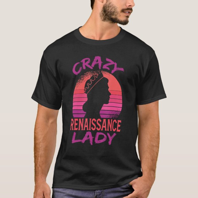 T-shirt Ren Fair Femme Chevalier Mère Fou Renaissance Lame (Devant)