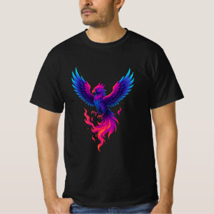 T-shirt Renaissance Néon du Phénix – Oiseau de Feu Mythiqu