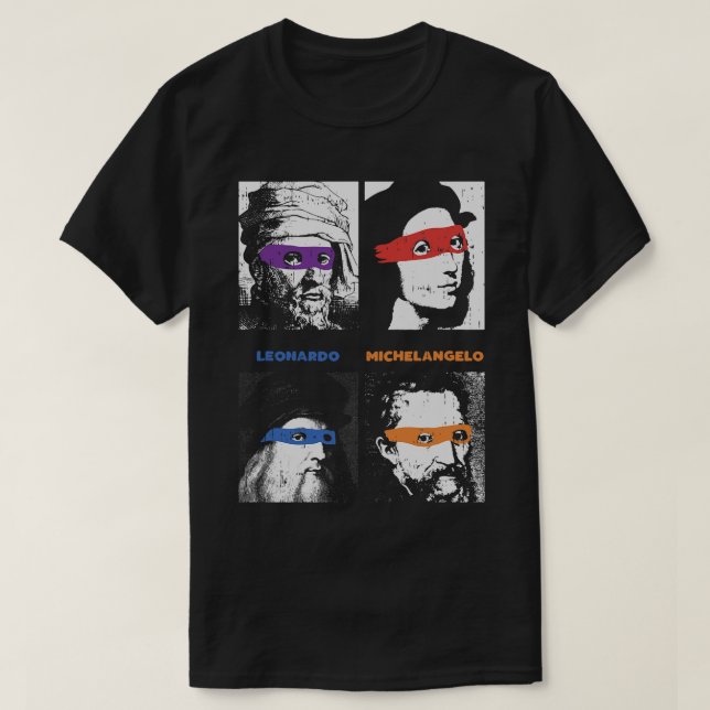 T-shirt Renaissance Ninja Artistes Drôle Dire Pop Art Pai (Design devant)
