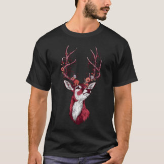 T-shirt Renard à fleurs