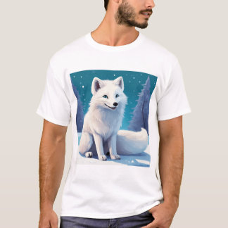 T-shirt renard arctique sourire