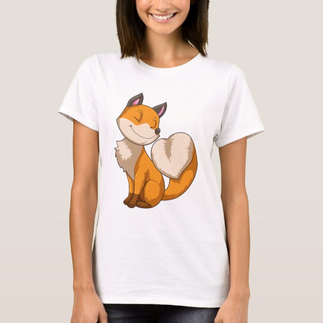 T-shirt Renard avec coeur (Devant)