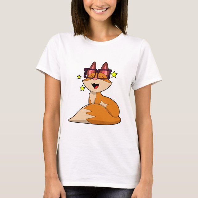 T-shirt Renard avec lunettes (Devant)