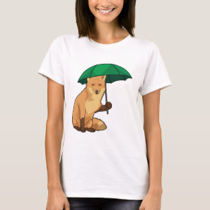 T-shirt Renard avec parapluie