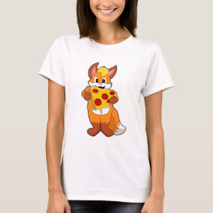 T-shirt Renard avec pizza