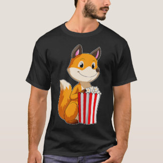 T-shirt Renard avec Popcorn