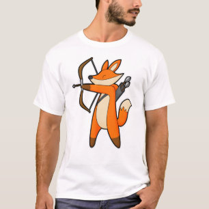 T-shirt Renard comme Archer avec flèche et Bow
