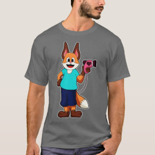 T-shirt Renard comme coiffeur avec sèche-cheveux