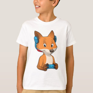 T-shirt Renard comme joueur avec Joystick