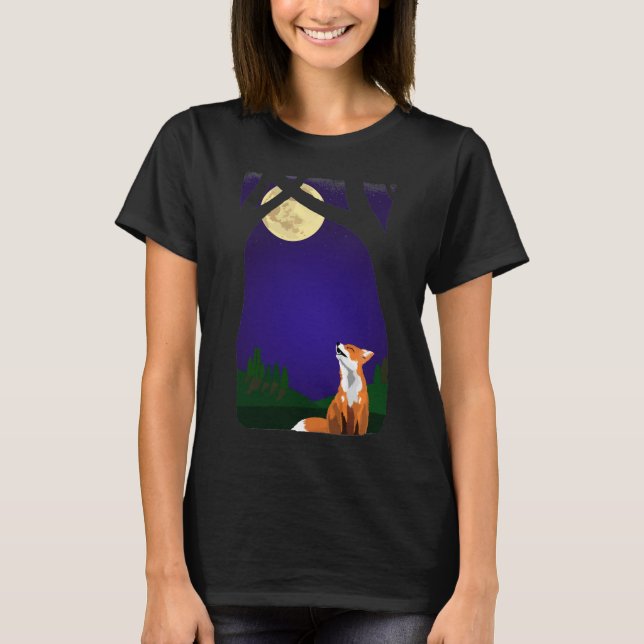 T-shirt Renard de pleine lune (Devant)