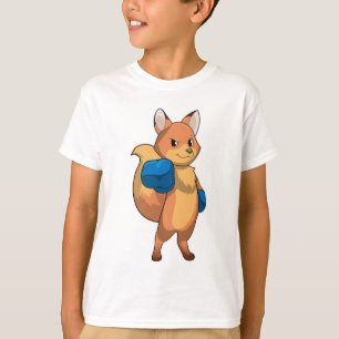 T-shirt Renard en boîte avec gants de boxe