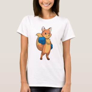 T-shirt Renard en boîte avec gants de boxe