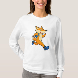 T-shirt Renard en course avec sac à dos