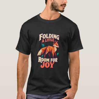 T-shirt Renard en origami pliant un petit espace pour la j