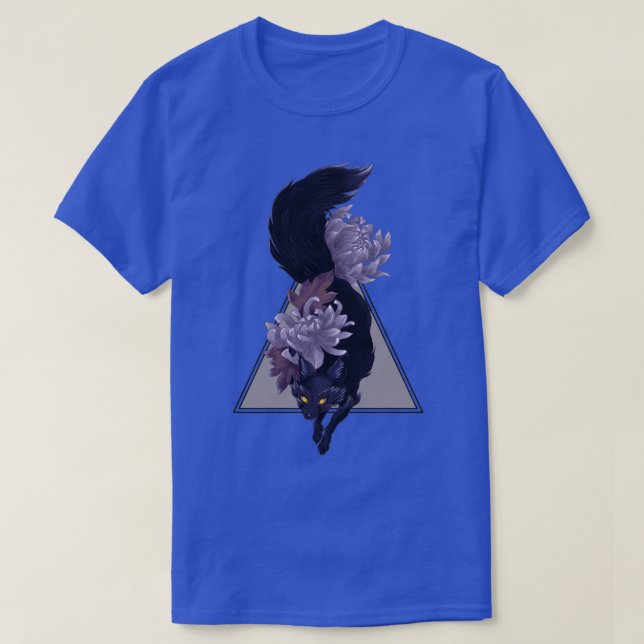 T-shirt Renard et fleurs (Design devant)