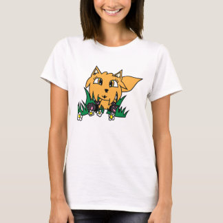 T-shirt Renard et Fleurs