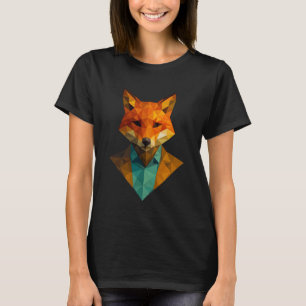 T-shirt Renard géométrique à faible polygone Fursona Furry