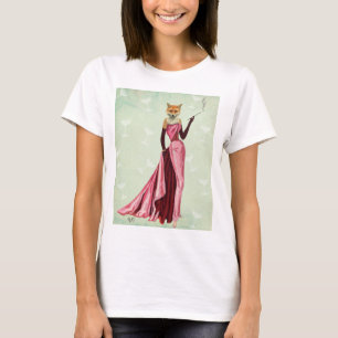 T-shirt Renard glamour en rose 2