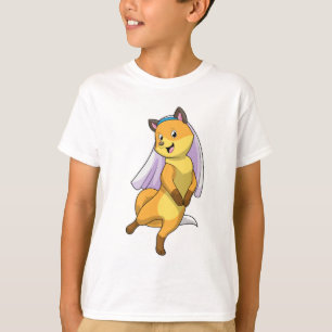 T-shirt Renard marié avec voile