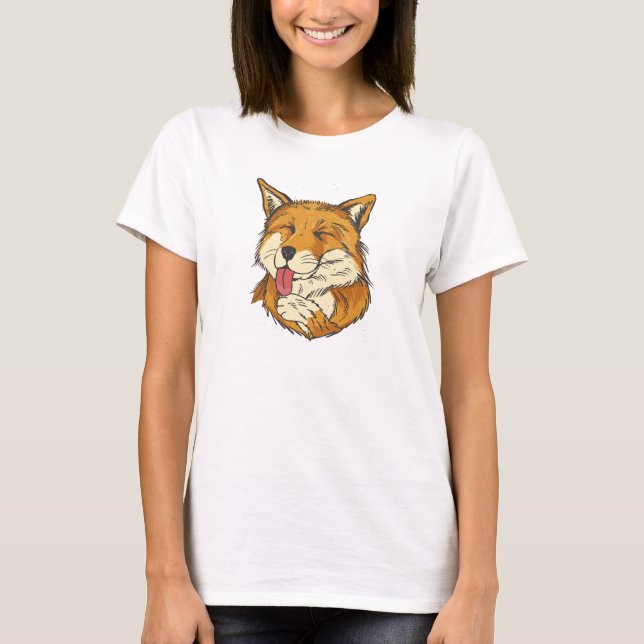 T-shirt renard mignon (Devant)