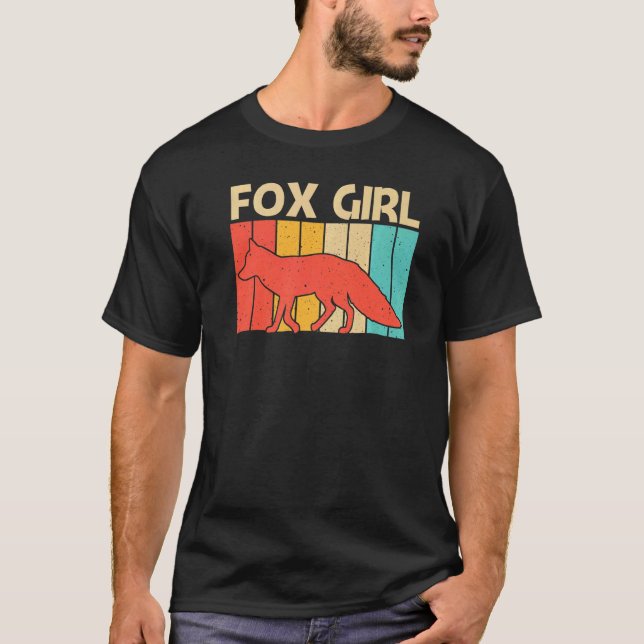 T-shirt Renard mignon Pour Filles Maman Renard Vulpin Anim (Devant)