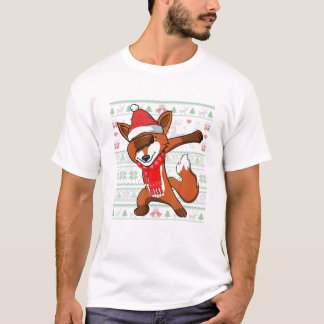 T-shirt Renard qui fait dab Noël moche