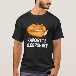 T-shirt Renard Renards Nap Dormir Pyjama Pyjama nuit