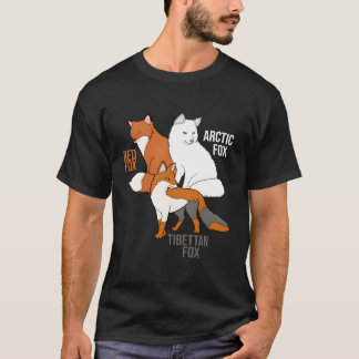 T-shirt Renards Du Monde Drôle Animaux De Fox Éducatifs