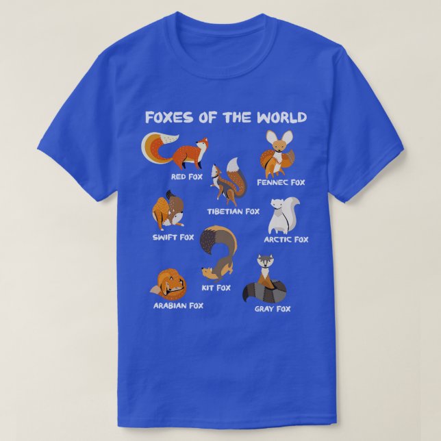 T-shirt Renards Du Monde Mete Fox Reproduisent Animaux Edu (Design devant)