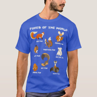 T-shirt Renards Du Monde Mete Fox Reproduisent Animaux Edu