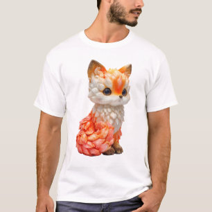 T-shirt Renards Masculins Flamboyants Sculptés Lustrés