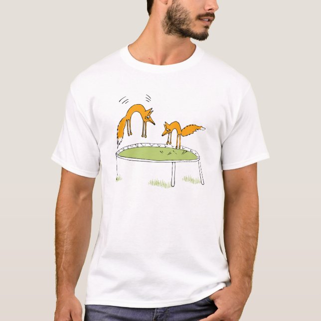 T-shirt Renards sur le trempoline (Devant)