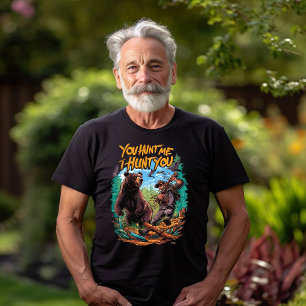 T-shirt Rencontre dans les bois chasse ours drôle