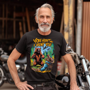 T-shirt Rencontre d'ours dans les bois Drôle Chasse d'ours