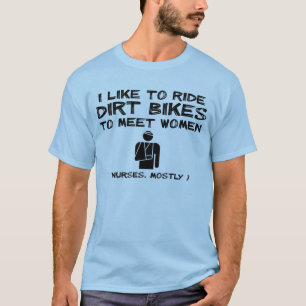 T-shirt Rencontre Femmes Moto Cross Dirt Bike Motocross T-