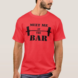 T-shirt Rencontrez-moi à la pièce en t de barre