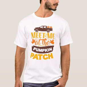 T-shirt Rencontrez-Moi Au Citrouille Patch Farm Automne Sl