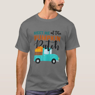 T-shirt Rencontrez-Moi Au Citrouille Patch Pickup Automne