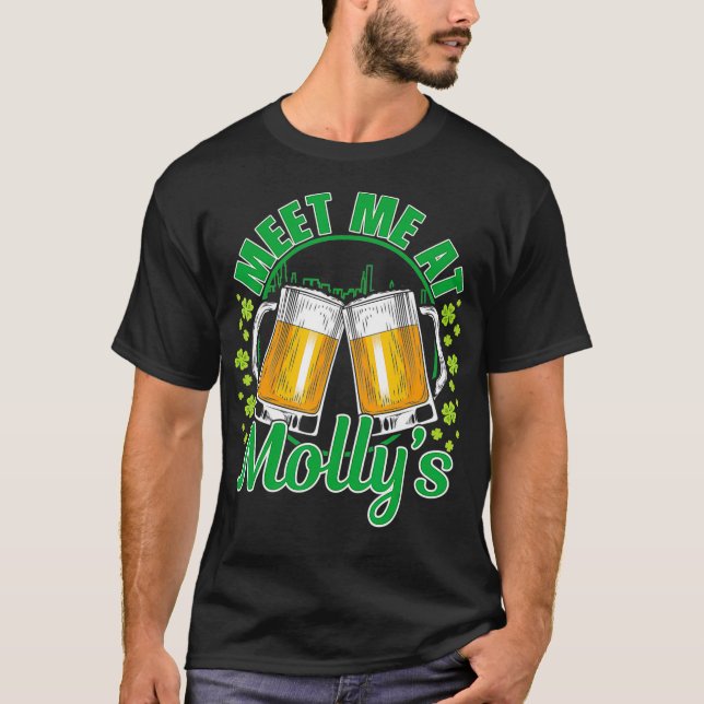 T-shirt Rencontrez-Moi Au Mollys Chicago Irish Bar (Devant)